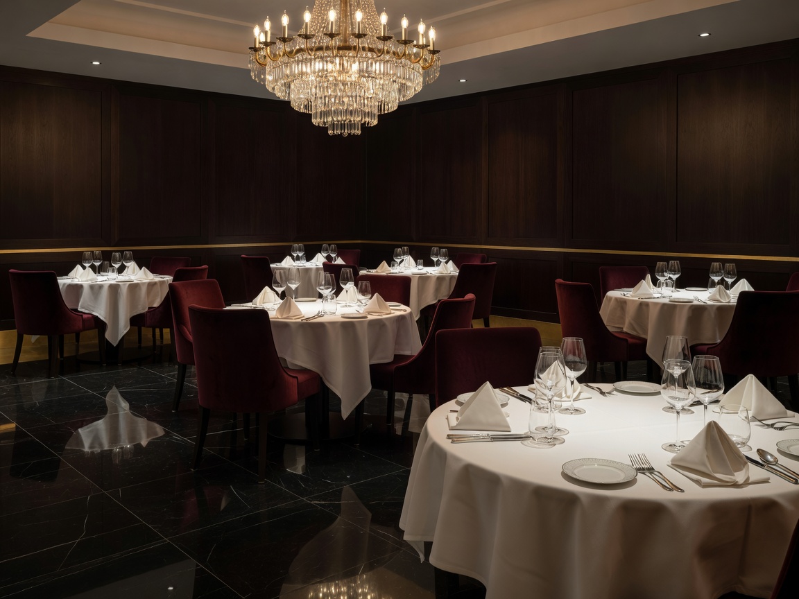 Fine dining restaurant interior setting